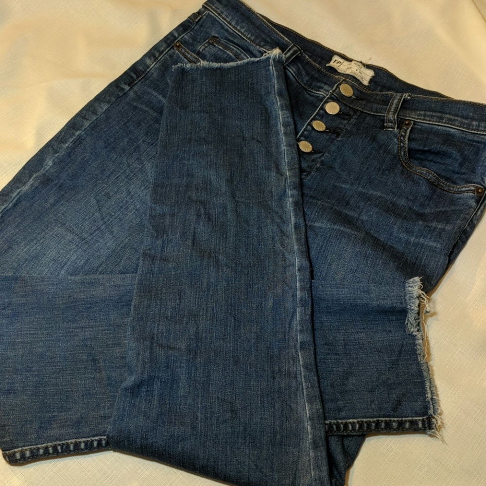 Free People High Waisted Skinny Button Fly sz 30